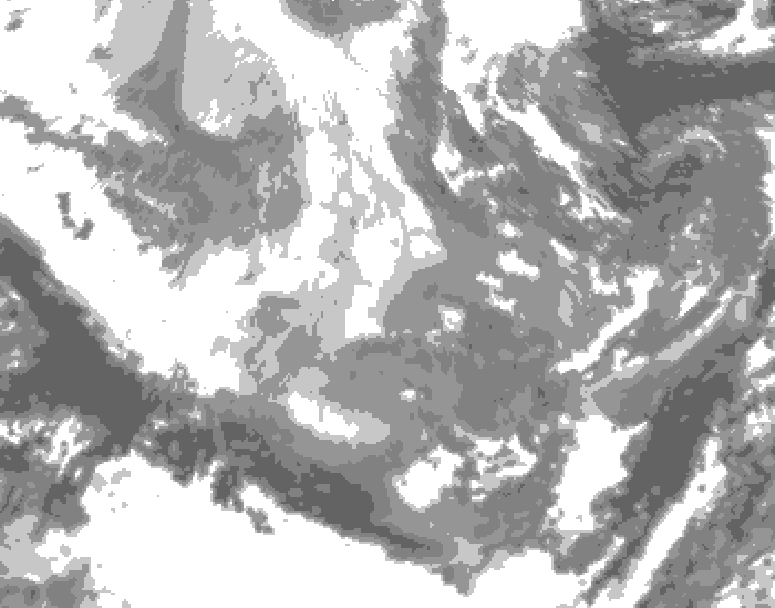 GDPS total cloud 168 hour forecast chart for Canada based on 2025/12/06 0000Z data