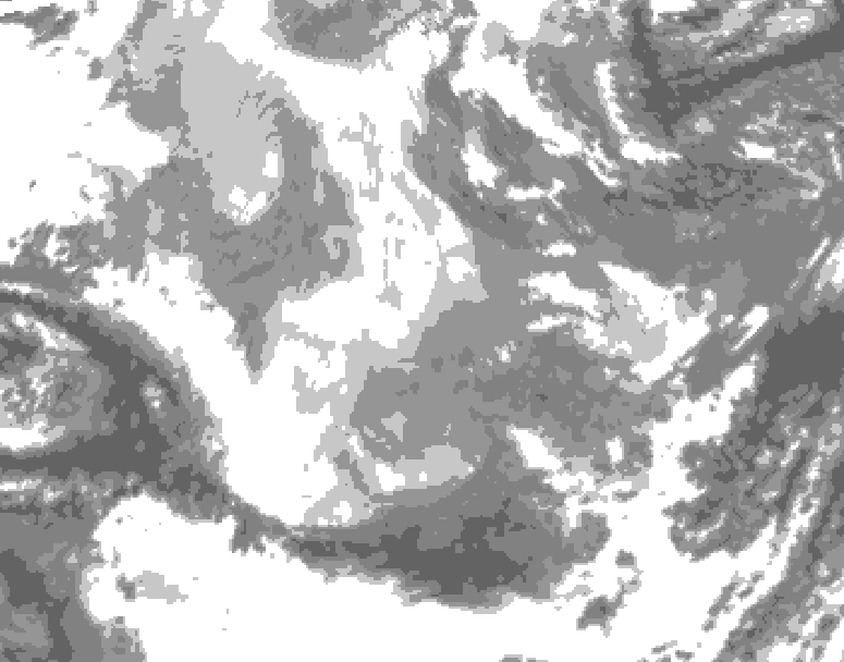 GDPS total cloud 180 hour forecast chart for Canada based on 2025/12/06 0000Z data