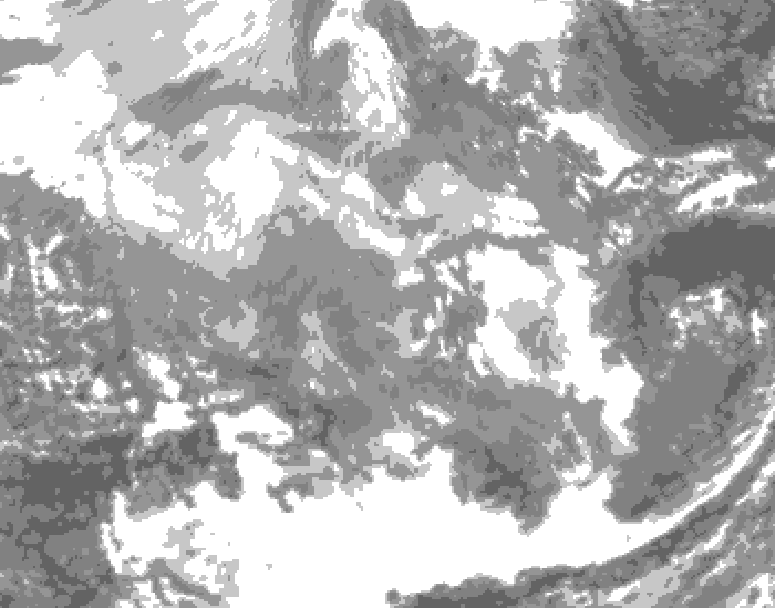 GDPS total cloud 228 hour forecast chart for Canada based on 2025/12/06 0000Z data