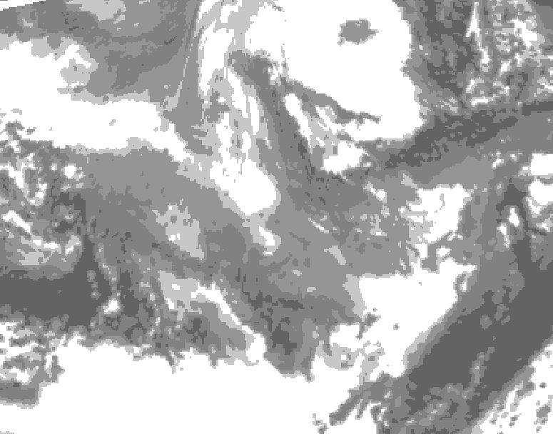 GDPS total cloud 060 hour forecast chart for Canada based on 2025/12/06 1200Z data