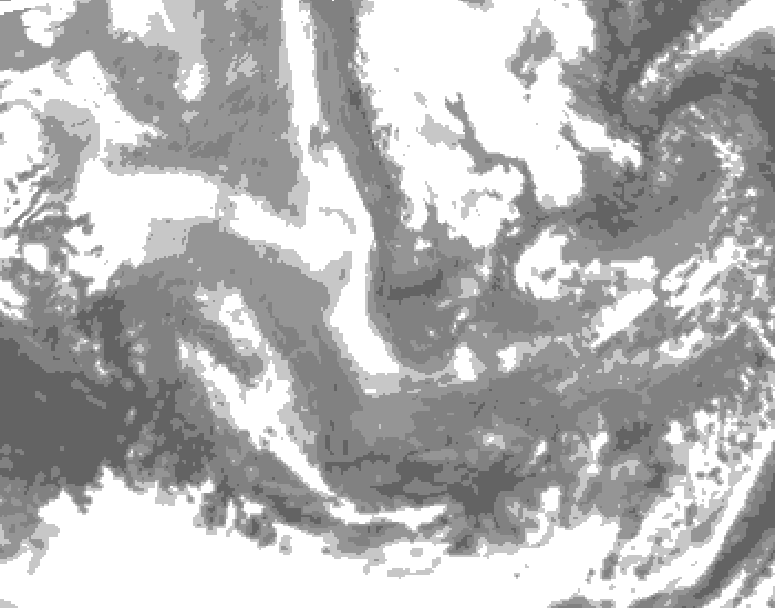 GDPS total cloud 090 hour forecast chart for Canada based on 2025/12/06 1200Z data