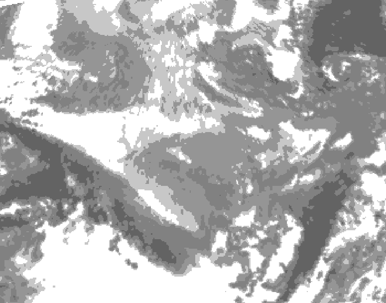 GDPS total cloud 156 hour forecast chart for Canada based on 2025/12/06 1200Z data