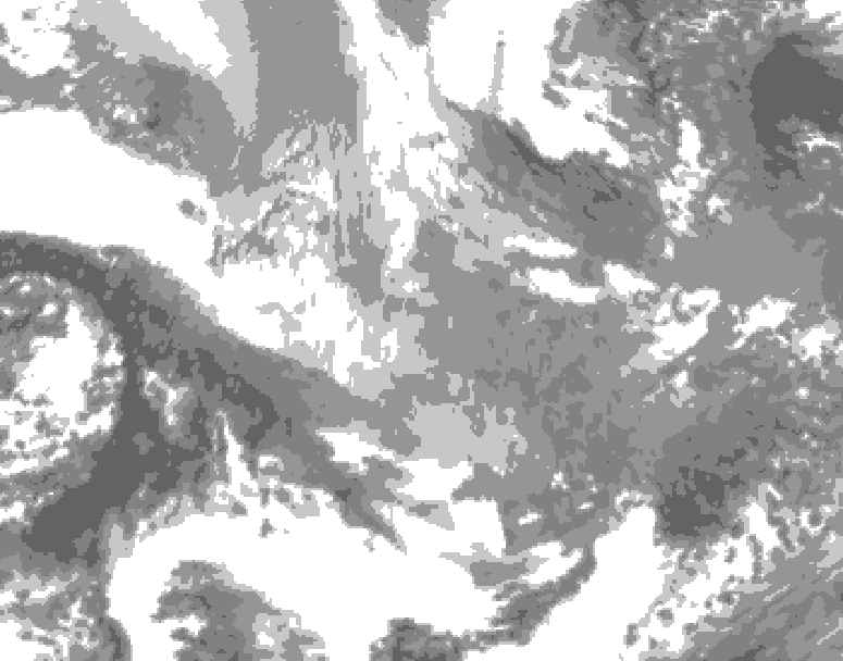 GDPS total cloud 228 hour forecast chart for Canada based on 2025/12/06 1200Z data