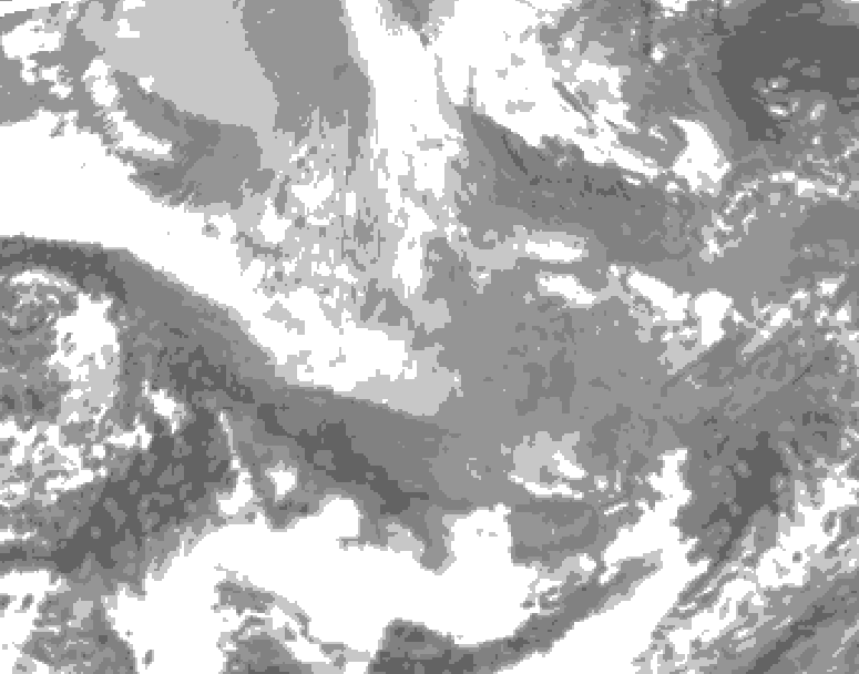 GDPS total cloud 234 hour forecast chart for Canada based on 2025/12/06 1200Z data