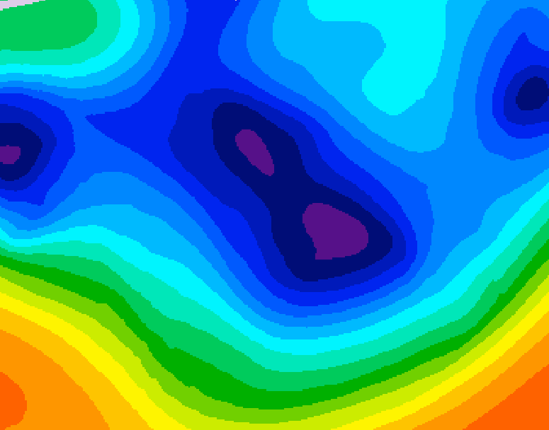 GDPS 500 millibar geopotential height 006 hour forecast chart for Canada based on 2025/12/07 0000Z data