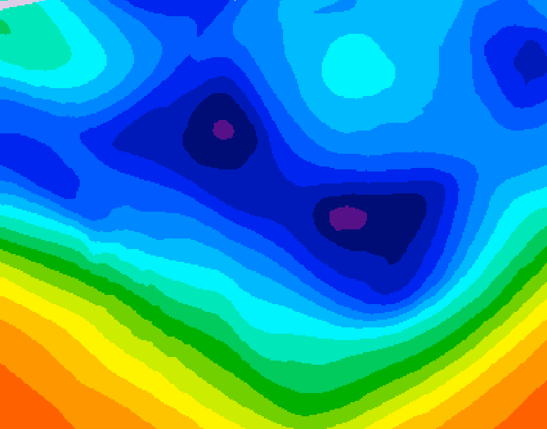 GDPS 500 millibar geopotential height 030 hour forecast chart for Canada based on 2025/12/07 0000Z data