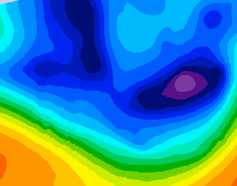 GDPS 500 millibar geopotential height 060 hour forecast chart for Canada based on 2025/12/07 0000Z data