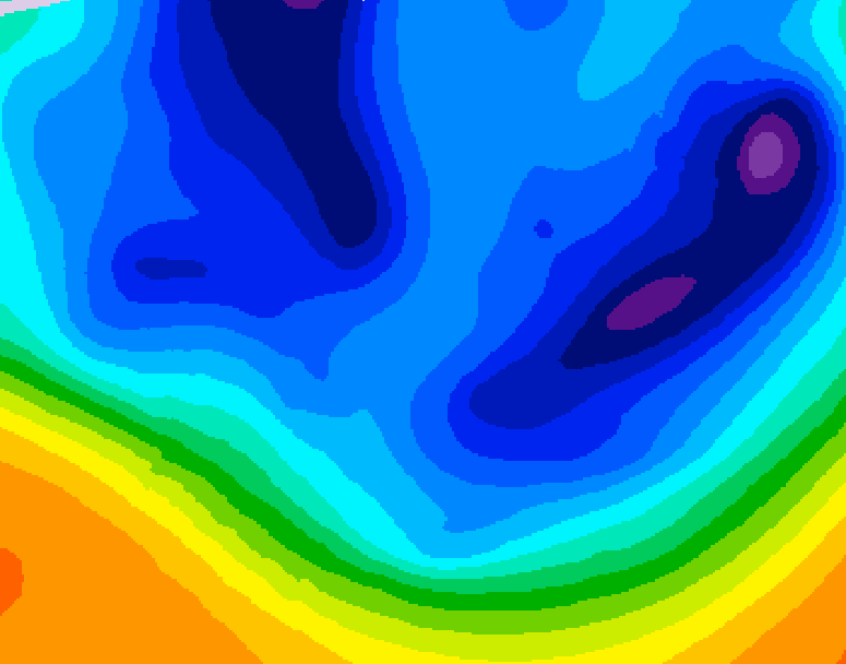 GDPS 500 millibar geopotential height 078 hour forecast chart for Canada based on 2025/12/07 0000Z data