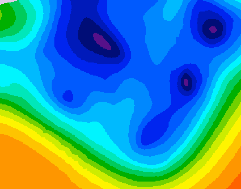 GDPS 500 millibar geopotential height 102 hour forecast chart for Canada based on 2025/12/07 0000Z data