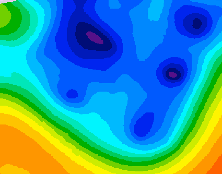 GDPS 500 millibar geopotential height 108 hour forecast chart for Canada based on 2025/12/07 0000Z data