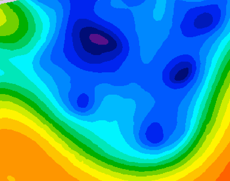 GDPS 500 millibar geopotential height 114 hour forecast chart for Canada based on 2025/12/07 0000Z data