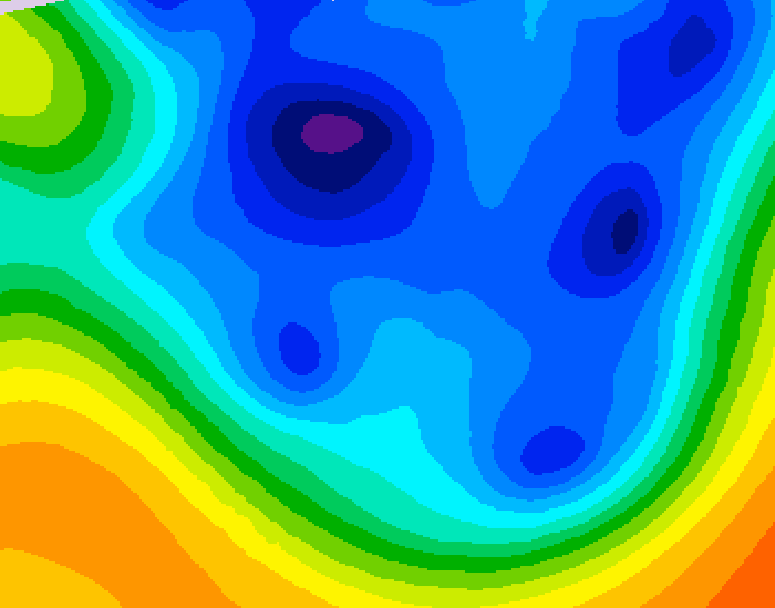 GDPS 500 millibar geopotential height 120 hour forecast chart for Canada based on 2025/12/07 0000Z data