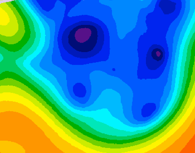 GDPS 500 millibar geopotential height 126 hour forecast chart for Canada based on 2025/12/07 0000Z data