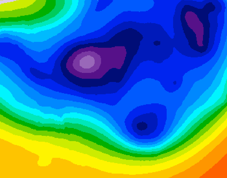 GDPS 500 millibar geopotential height 174 hour forecast chart for Canada based on 2025/12/07 0000Z data