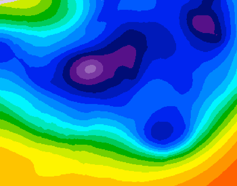 GDPS 500 millibar geopotential height 180 hour forecast chart for Canada based on 2025/12/07 0000Z data