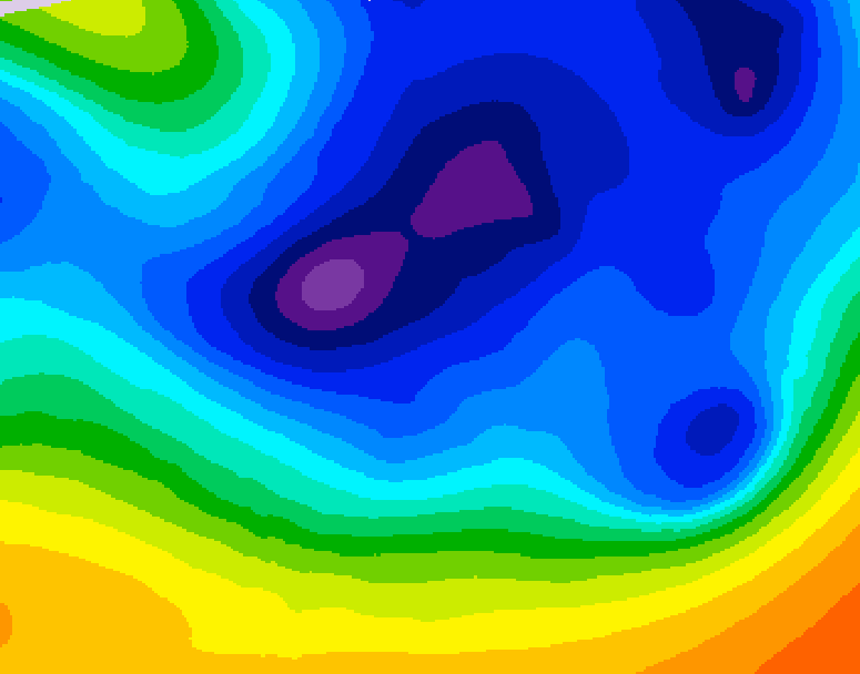 GDPS 500 millibar geopotential height 192 hour forecast chart for Canada based on 2025/12/07 0000Z data