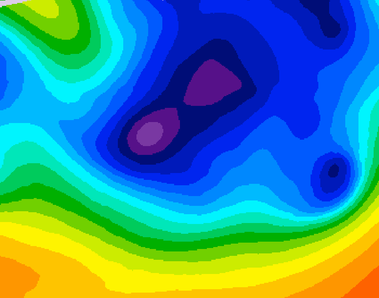GDPS 500 millibar geopotential height 198 hour forecast chart for Canada based on 2025/12/07 0000Z data