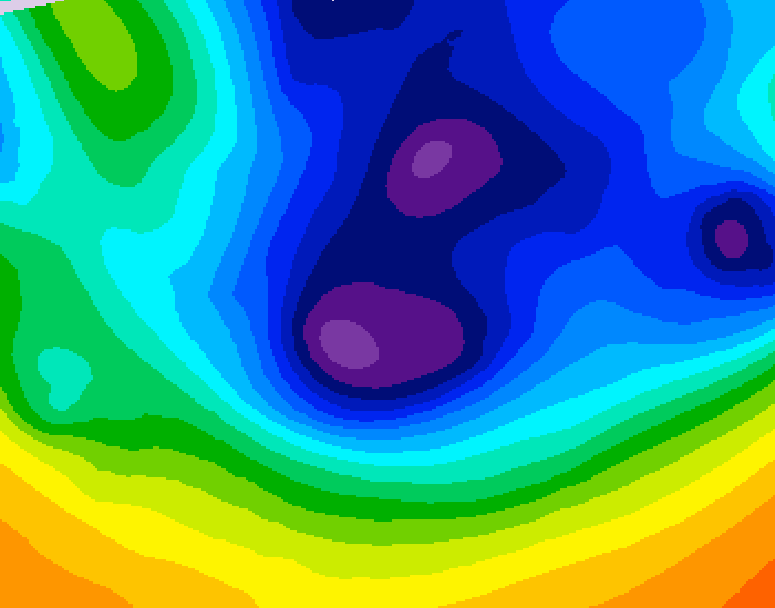GDPS 500 millibar geopotential height 216 hour forecast chart for Canada based on 2025/12/07 0000Z data