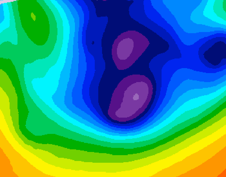 GDPS 500 millibar geopotential height 228 hour forecast chart for Canada based on 2025/12/07 0000Z data