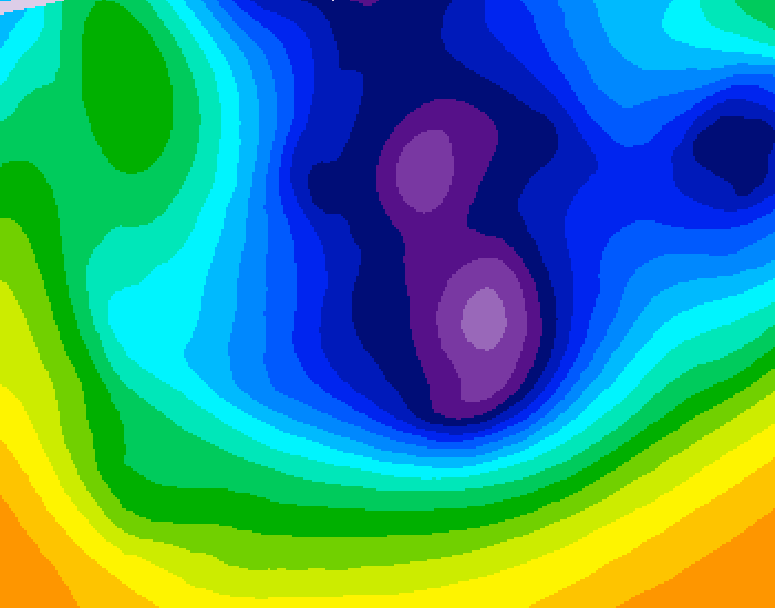 GDPS 500 millibar geopotential height 234 hour forecast chart for Canada based on 2025/12/07 0000Z data