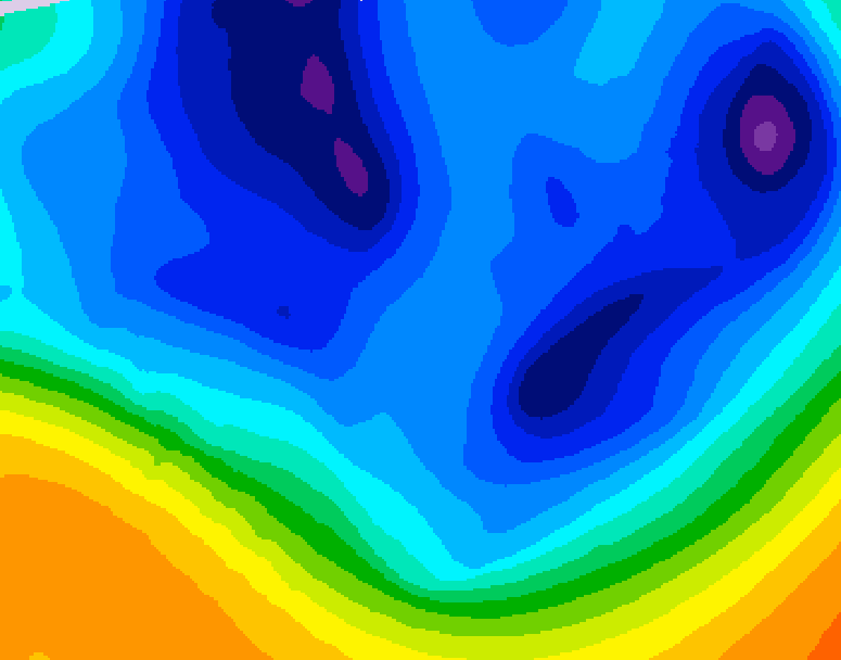 GDPS 500 millibar geopotential height 072 hour forecast chart for Canada based on 2025/12/07 1200Z data