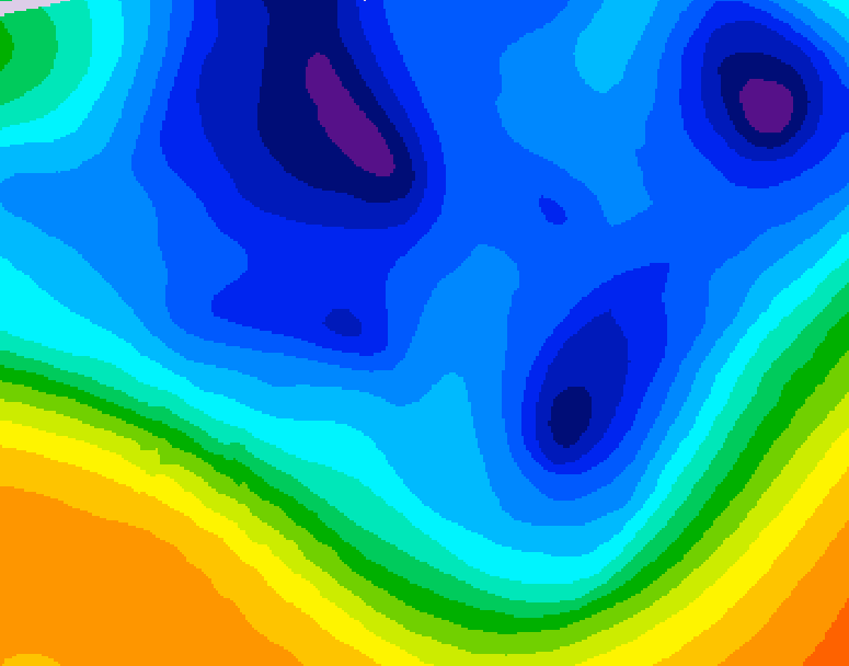 GDPS 500 millibar geopotential height 084 hour forecast chart for Canada based on 2025/12/07 1200Z data