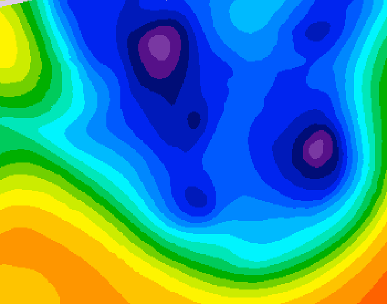 GDPS 500 millibar geopotential height 120 hour forecast chart for Canada based on 2025/12/07 1200Z data