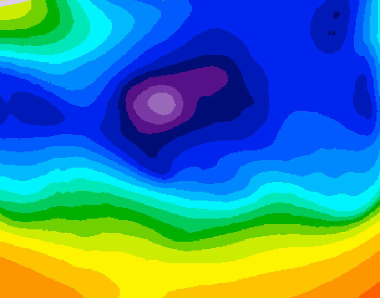 GDPS 500 millibar geopotential height 192 hour forecast chart for Canada based on 2025/12/07 1200Z data
