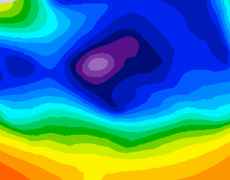 GDPS 500 millibar geopotential height 198 hour forecast chart for Canada based on 2025/12/07 1200Z data