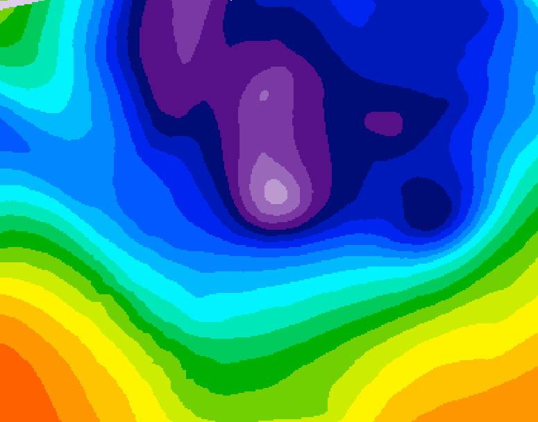 GDPS 500 millibar geopotential height 228 hour forecast chart for Canada based on 2025/12/07 1200Z data