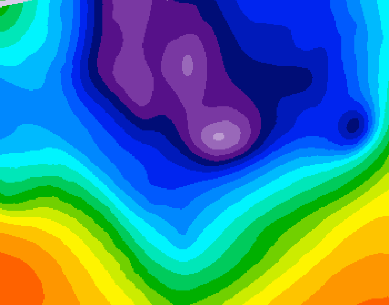 GDPS 500 millibar geopotential height 240 hour forecast chart for Canada based on 2025/12/07 1200Z data