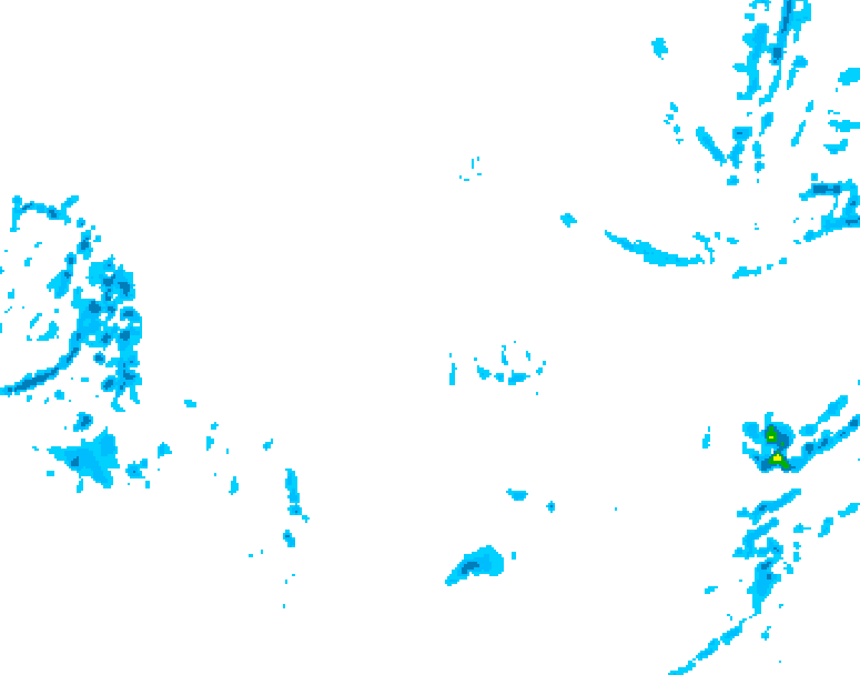 GDPS precipitation 006 hour forecast chart for Canada based on 2025/12/07 0000Z data