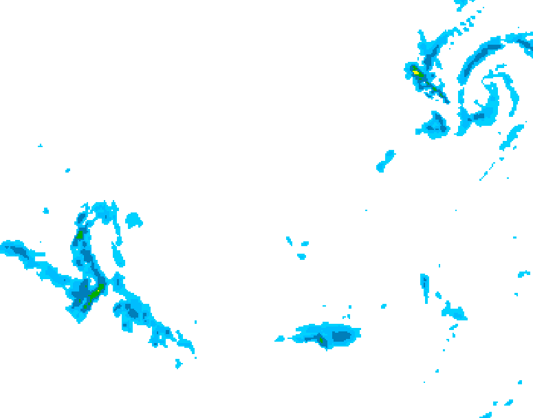 GDPS precipitation 078 hour forecast chart for Canada based on 2025/12/07 0000Z data