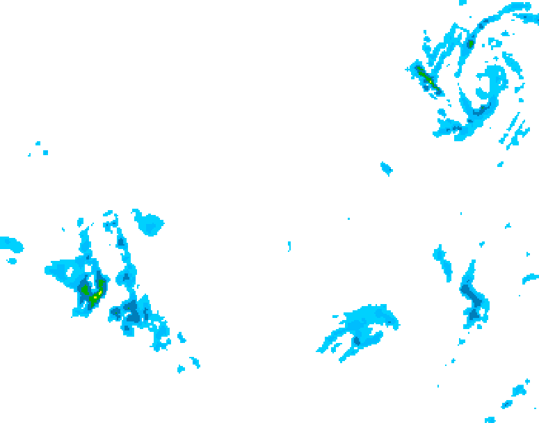 GDPS precipitation 084 hour forecast chart for Canada based on 2025/12/07 0000Z data