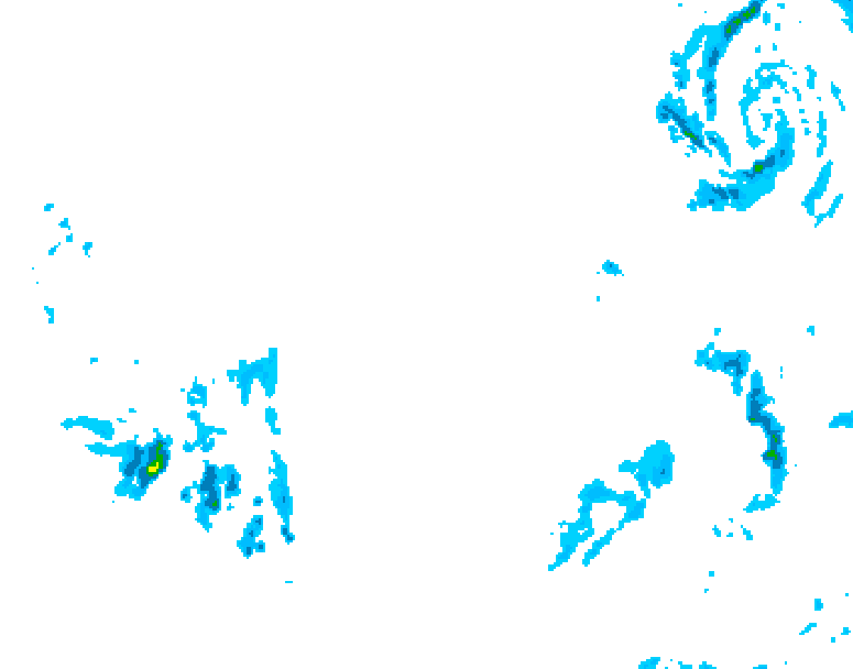 GDPS precipitation 090 hour forecast chart for Canada based on 2025/12/07 0000Z data