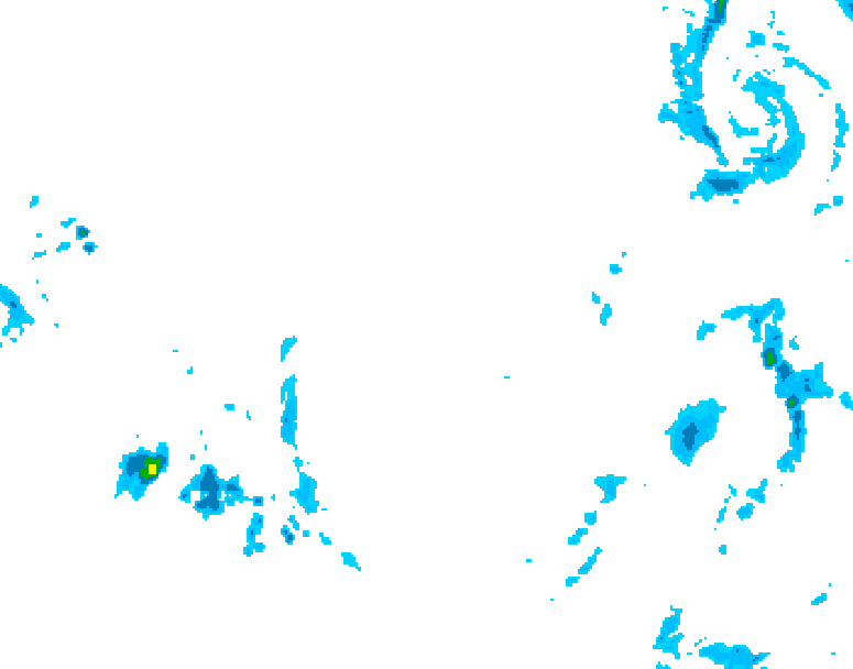 GDPS precipitation 096 hour forecast chart for Canada based on 2025/12/07 0000Z data