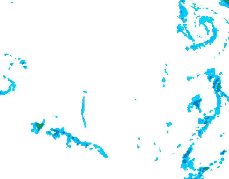 GDPS precipitation 102 hour forecast chart for Canada based on 2025/12/07 0000Z data