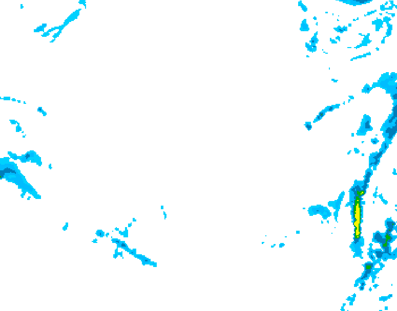 GDPS precipitation 114 hour forecast chart for Canada based on 2025/12/07 0000Z data