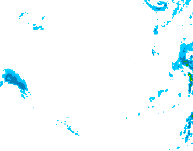 GDPS precipitation 126 hour forecast chart for Canada based on 2025/12/07 0000Z data