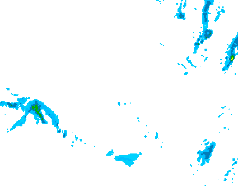 GDPS precipitation 156 hour forecast chart for Canada based on 2025/12/07 0000Z data