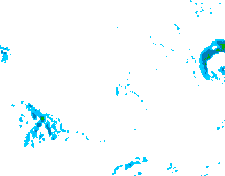 GDPS precipitation 216 hour forecast chart for Canada based on 2025/12/07 0000Z data