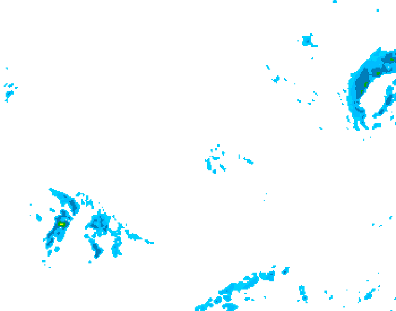 GDPS precipitation 222 hour forecast chart for Canada based on 2025/12/07 0000Z data