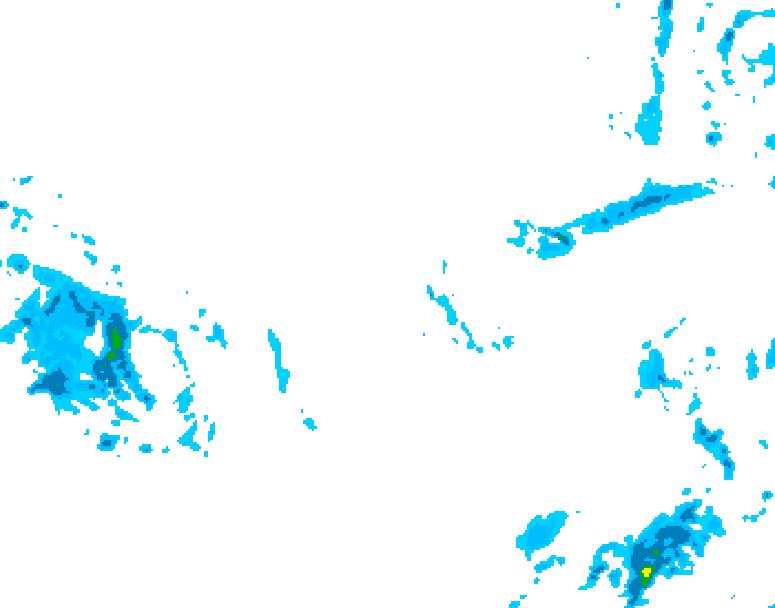 GDPS precipitation 024 hour forecast chart for Canada based on 2025/12/07 1200Z data