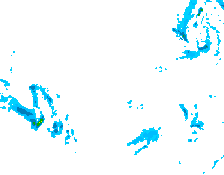 GDPS precipitation 072 hour forecast chart for Canada based on 2025/12/07 1200Z data
