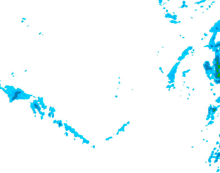 GDPS precipitation 120 hour forecast chart for Canada based on 2025/12/07 1200Z data