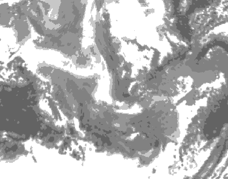 GDPS total cloud 066 hour forecast chart for Canada based on 2025/12/07 0000Z data