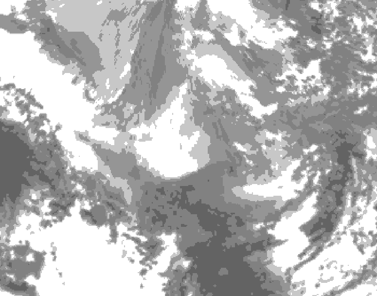 GDPS total cloud 228 hour forecast chart for Canada based on 2025/12/07 1200Z data