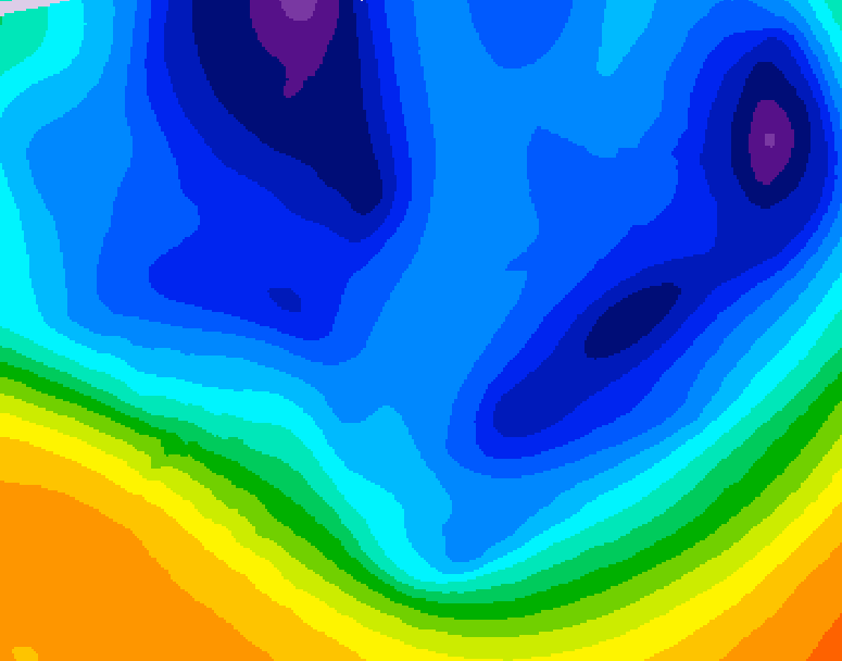GDPS 500 millibar geopotential height 060 hour forecast chart for Canada based on 2025/12/08 0000Z data
