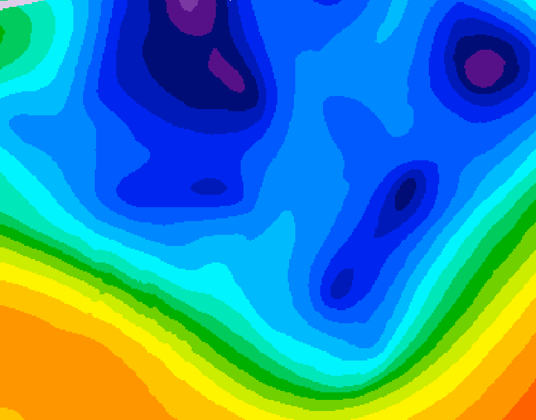 GDPS 500 millibar geopotential height 072 hour forecast chart for Canada based on 2025/12/08 0000Z data