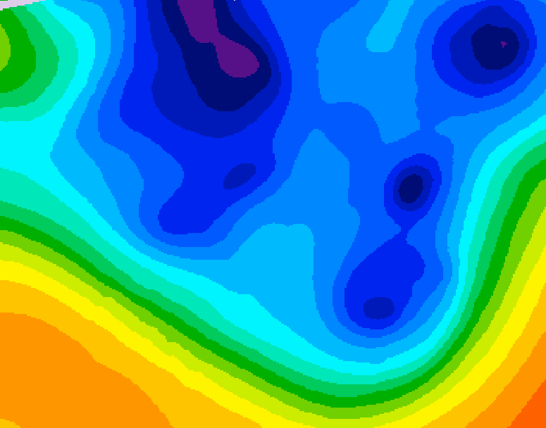 GDPS 500 millibar geopotential height 084 hour forecast chart for Canada based on 2025/12/08 0000Z data